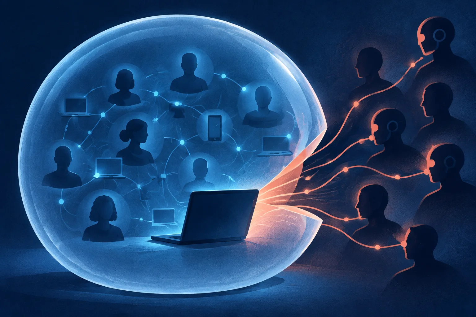 One device permission exposes an anonymous network of people connected by private messages.