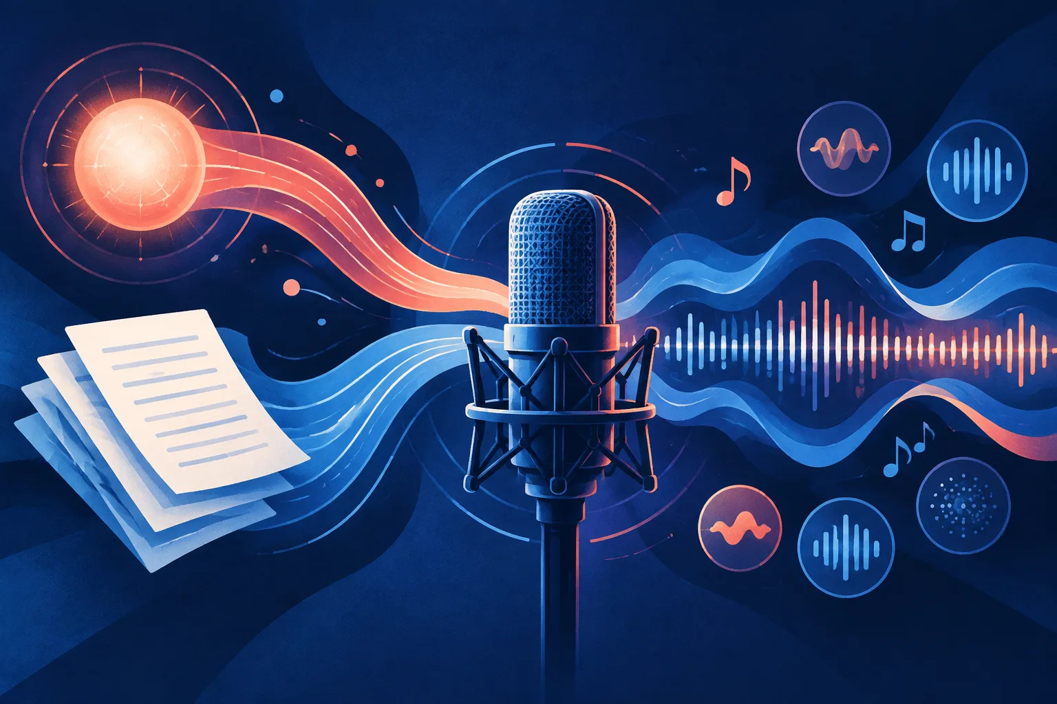 Illustration of prompt-based and script-based paths leading to generated speech.