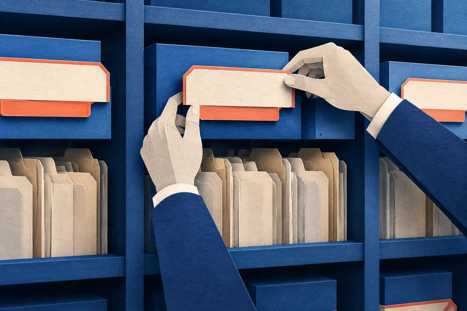 Government archive labels change while older records remain filed beneath them.